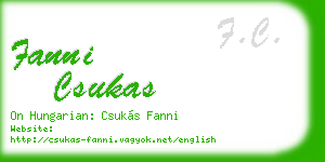 fanni csukas business card